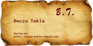 Becza Tekla névjegykártya